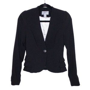 H&M Black Blazer with Ruffle